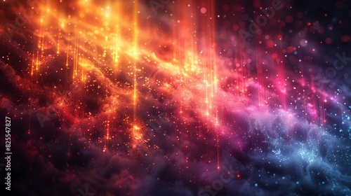 Wallpaper Mural Neon light streaks creating a motion blur effect on a dark gradient. Creating a dynamic and vibrant visual effect that conveys energy and motion. Torontodigital.ca