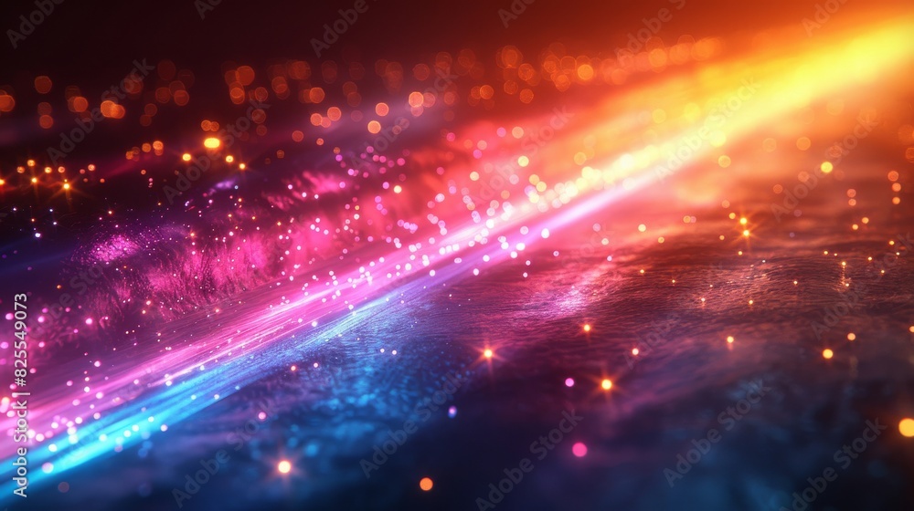 Neon light streaks creating a motion blur effect on a dark gradient. Creating a dynamic and vibrant visual effect that conveys energy and motion. Neon light streaks creating a motion blur effect on a dark gradient. Creating a dynamic and vibrant visual effect that conveys energy and motion.