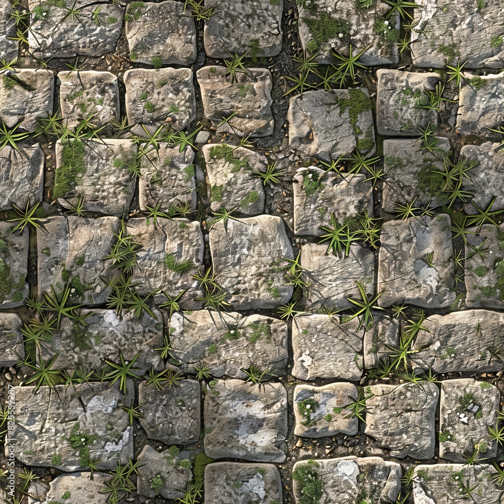 Old stone pattern at the street. Horizontal seamless pattern. Stone fence texture for the background. Old stone pattern at the street. Horizontal seamless pattern. Stone fence texture for the background.