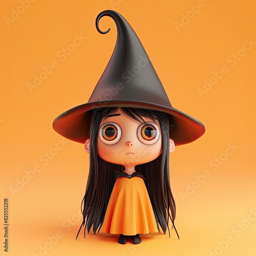 Cute Cartoon Halloween Witc...