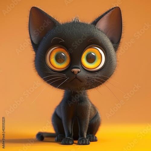 Cute Cartoon Halloween Blac...