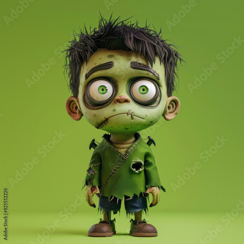 Cute Cartoon Halloween Zomb...