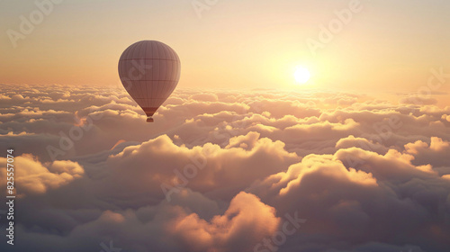 Serene hot air balloon sunrise flight