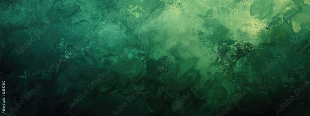 Fototapeta premium abstract painting background texture with dark green