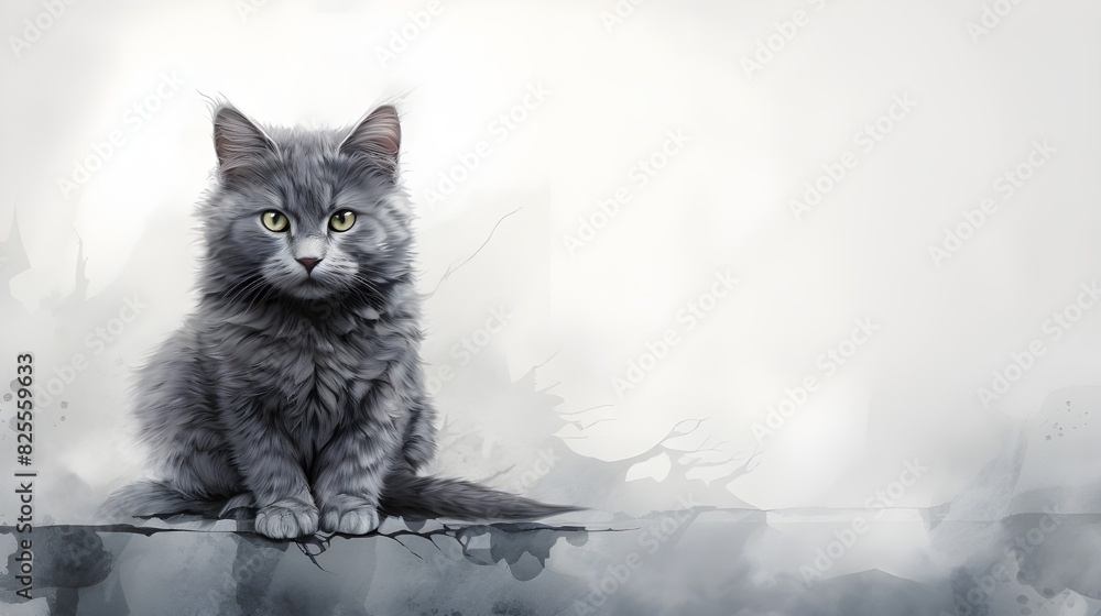 Fototapeta premium gray cat