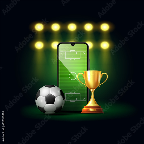 Sports betting banner. Banner for a website. Vector illustration.