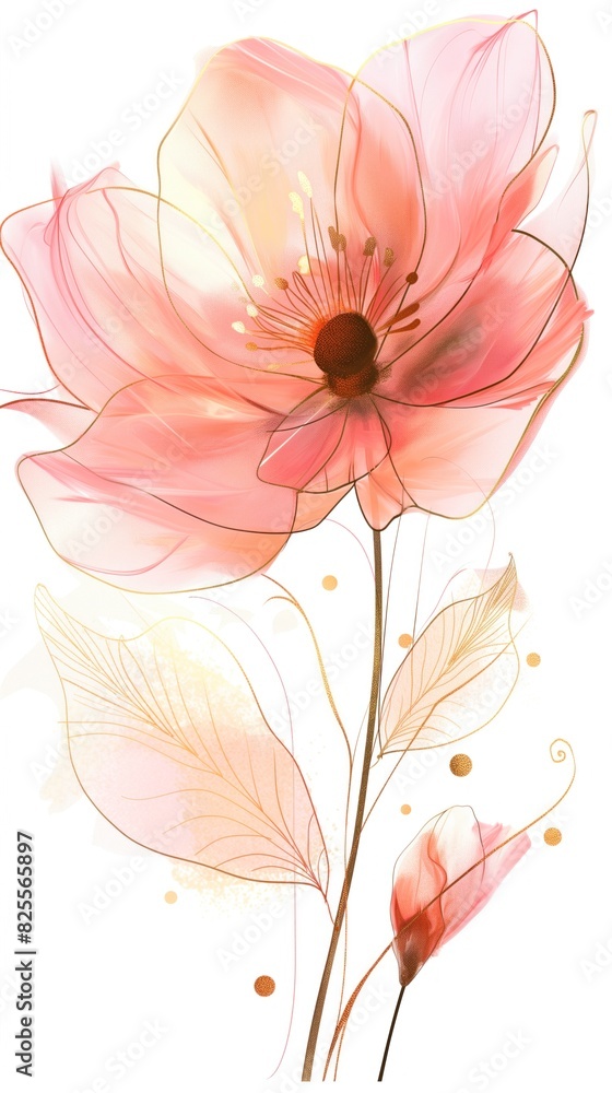 Naklejka premium Stylish floral background. 