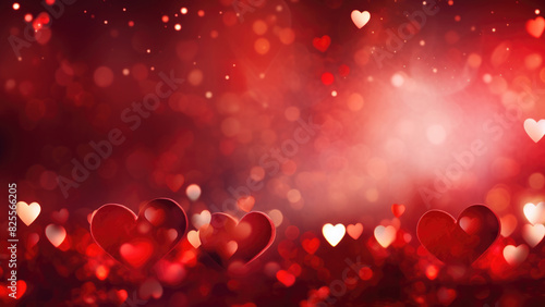 Radiant Red Hearts Floating in a Dreamy Valentine s Day Atmosphere
