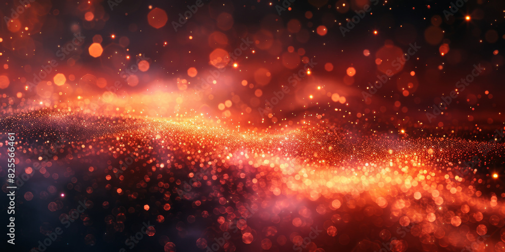 Obraz premium background of abstract glitter lights. red, gold and black