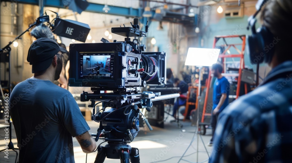 behind the scenes unrecognizable production team shooting video for tv commercial behind the scenes unrecognizable production team shooting video for tv commercial