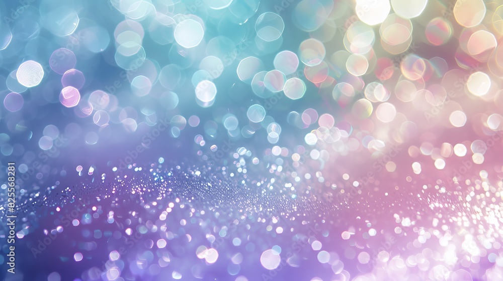 Abstract blur bokeh banner background. Rainbow colors, pastel purple, blue, gold yellow, white silver, pale pink bokeh background Abstract blur bokeh banner background. Rainbow colors, pastel purple, blue, gold yellow, white silver, pale pink bokeh background