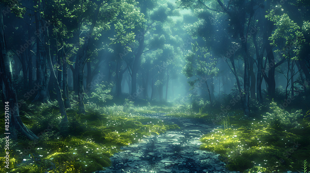 Obraz premium morning in the forest