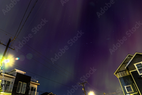 Aurora Borealis in Seattle Washington, Fremont Neighborhood