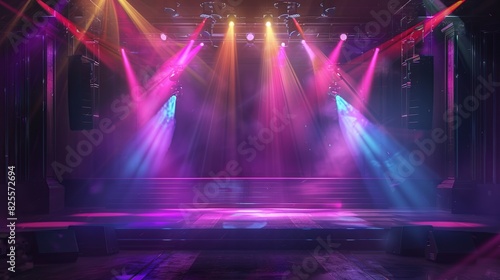 Concert stage with colorful lights © natasya