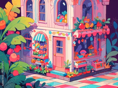 Isometric candy shop © Damai Studio