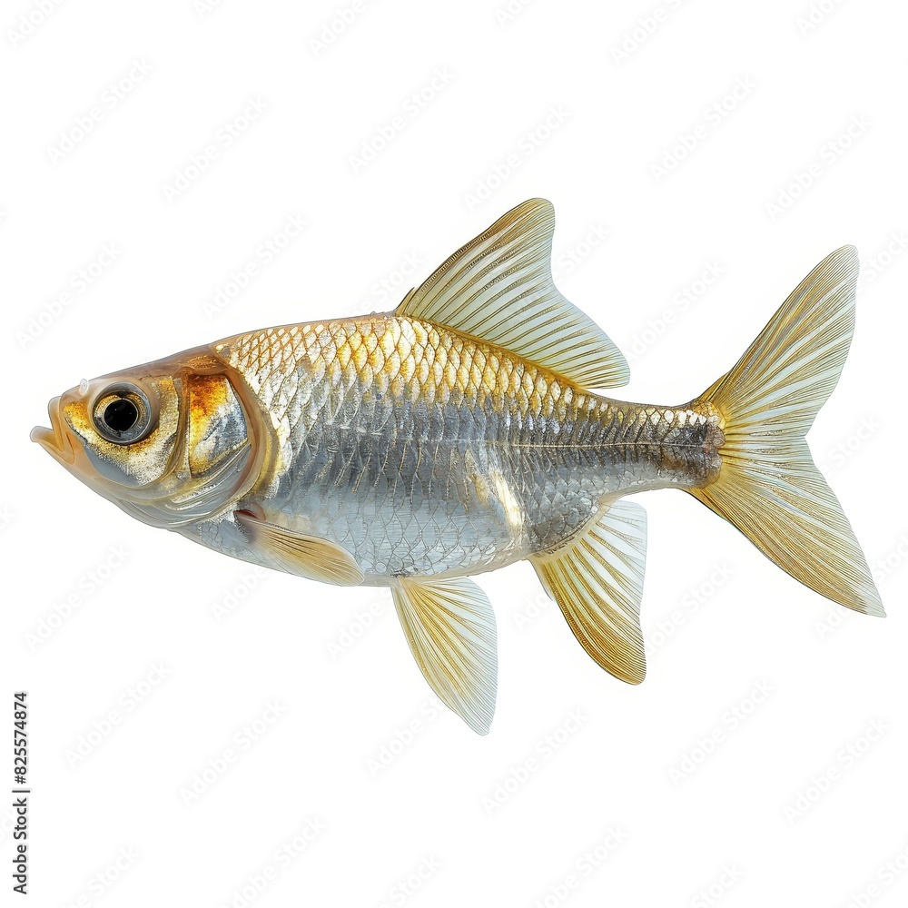 a fish with a gold body and a white back a fish with a gold body and a white back