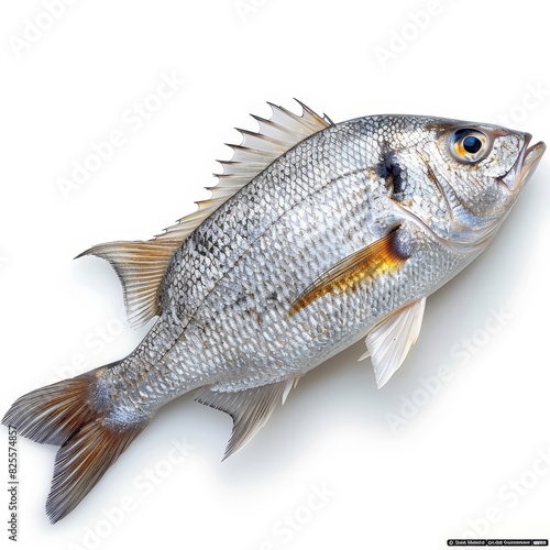 a fish with a yellow spot on its body photo