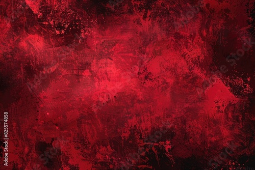A red background with splatters of paint. The background is very messy and chaotic