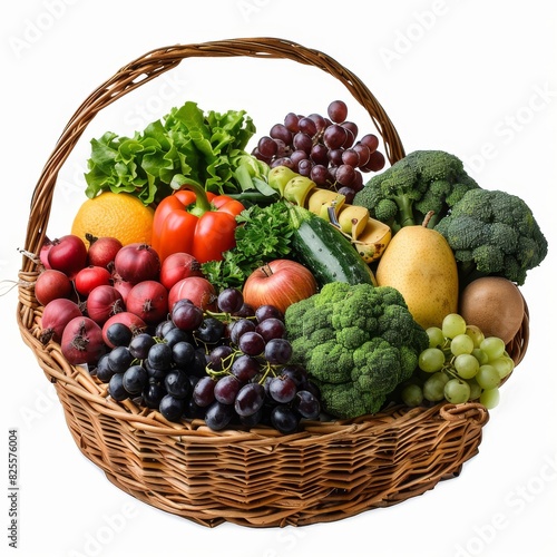 a basket filled with lots of different fruits and vegetables