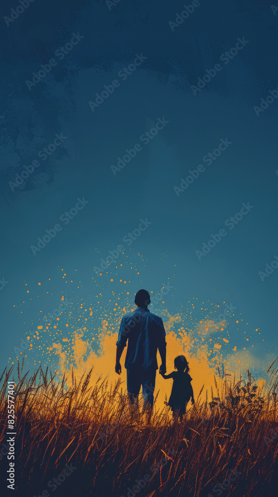 Fototapeta premium Celebrating Father’s Day, Honoring Dads with Love and Gratitude