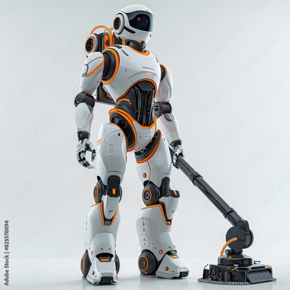 a robot with a tool in its hand