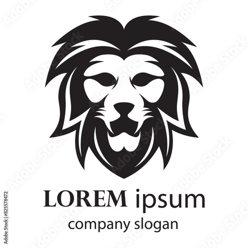 Elegant and dignified lion head logo design