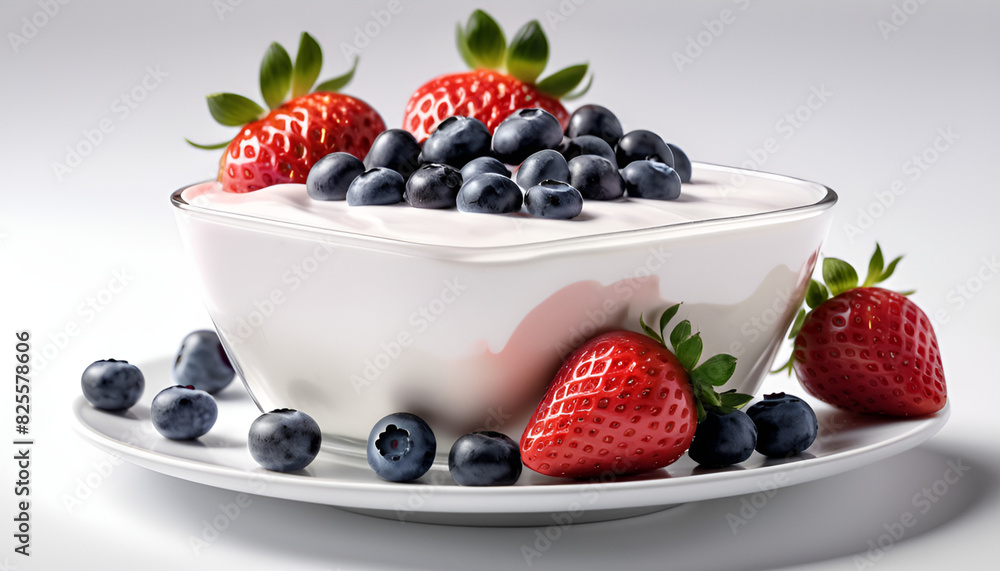 yogurt and berries yogurt and berries