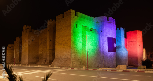 The oldest Ribat being the most prominent monument of the city of Monastir, Tunisia photo