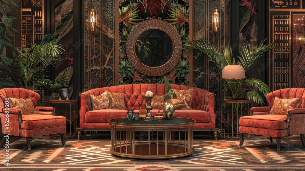 Living Room With A Glamorous, Hollywood-Inspired Design, Featuring Luxurious Materials And Bold Patterns, Room Background Photos Living Room With A Glamorous, Hollywood-Inspired Design, Featuring Luxurious Materials And Bold Patterns, Room Background Photos