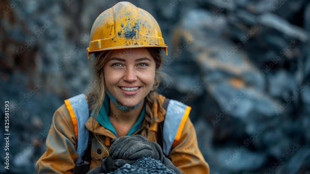 portrait of smiling miner portrait of smiling miner