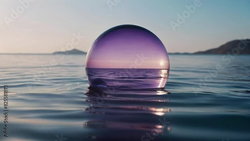 Serene Distortion: A Hyperreal Bubble at Dusk