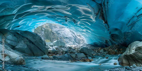 Ice caves within the Mendenhall Glacier photo