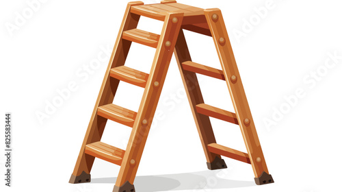 Low household ladder with one step or rung realisti photo