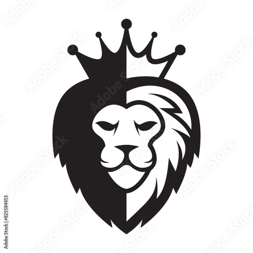 Elegant and dignified lion head logo design