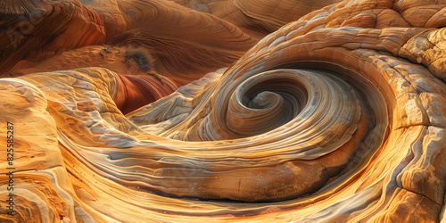Beautiful Swirling sandstone formations photo