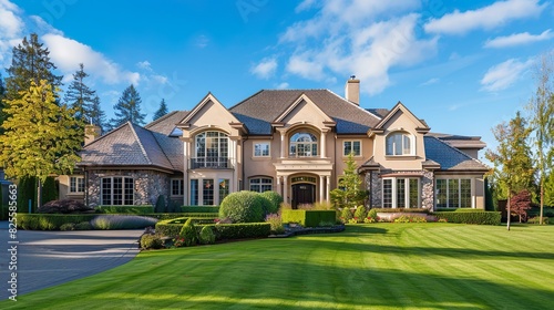 home 3d illustration of a newly built luxury home