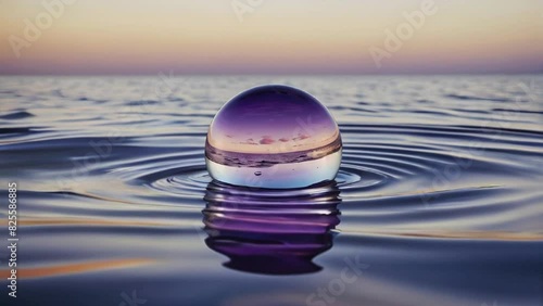 Serene Distortion: A Hyperreal Bubble at Dusk