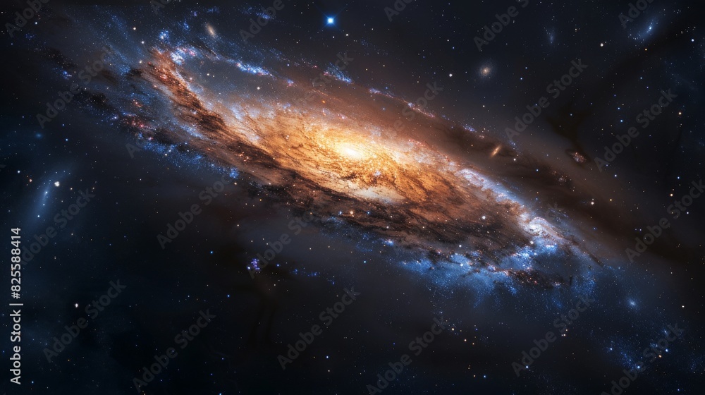 An intimate glimpse into the heart of a galaxy, where the gravitational pull weaves a spectacular tapestry of luminous gas and glittering stars against the inky backdrop of space.