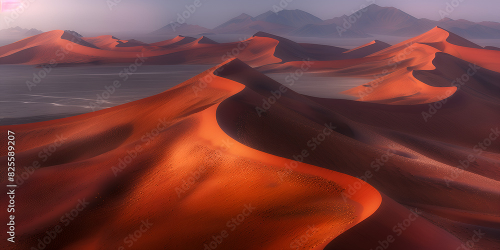 Fototapeta premium Towering red sand dunes