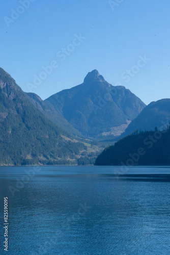 Wallpaper Mural Large pointed mountain peak at the end of an ocean cove Torontodigital.ca