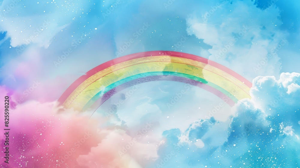 Explore the myth of how rainbows were created, depicted in vivid, clean stock image style. Explore the myth of how rainbows were created, depicted in vivid, clean stock image style.