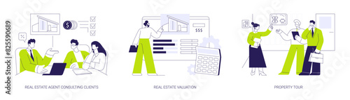 Commercial real estate firm abstract concept vector illustrations.