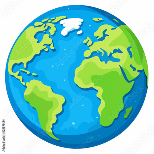 earth globe on white