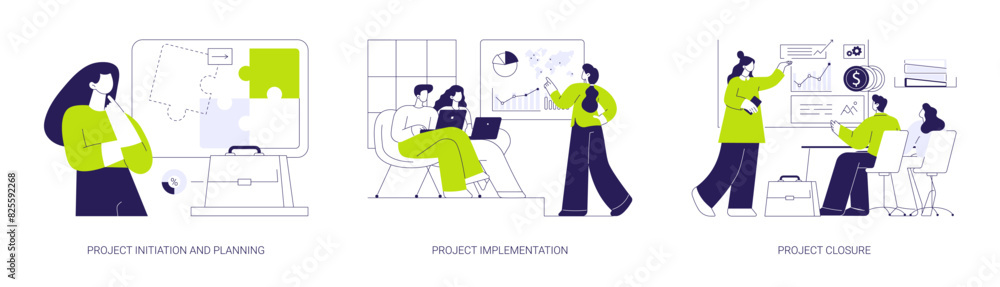 Project lifecycle abstract concept vector illustrations. Project lifecycle abstract concept vector illustrations.