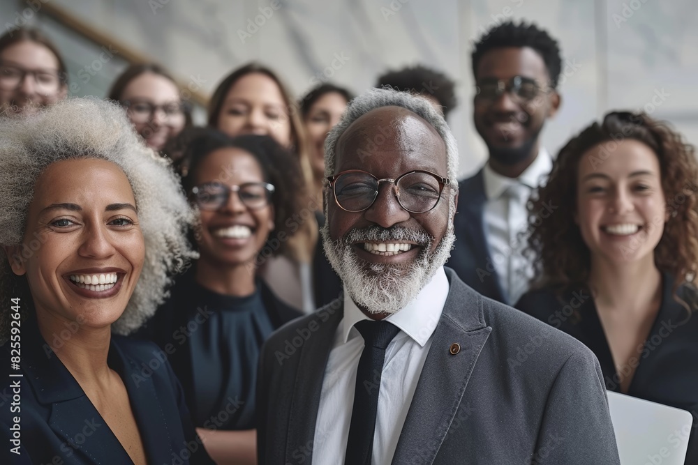 Portrait of a diverse group of business people smiling at the camera Portrait of a diverse group of business people smiling at the camera