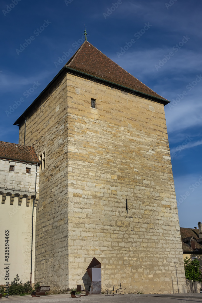 Annecy Castle (Chateau d'Annecy) was residence of the Counts of Geneva and Dukes of Genevois-Nemours in XIII and XIV centuries. Annecy, Haute-Savoie department, Auvergne-Rhone-Alpes region, France. Annecy Castle (Chateau d'Annecy) was residence of the Counts of Geneva and Dukes of Genevois-Nemours in XIII and XIV centuries. Annecy, Haute-Savoie department, Auvergne-Rhone-Alpes region, France.