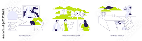 Tornado abstract concept vector illustrations.