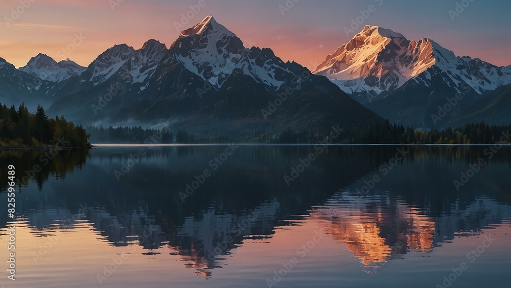 sunrise over the lake,evening,sunset,mountains sunrise over the lake,evening,sunset,mountains