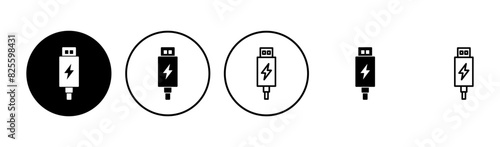 Usb icon set. Flash disk icon vector