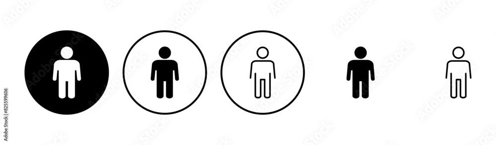 Man icon set. male icon vector. human symbol Man icon set. male icon vector. human symbol